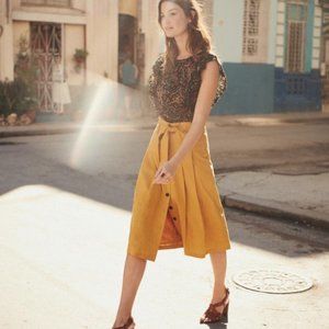 Sezane Amandine Curry Skirt l Size: 40, US 8